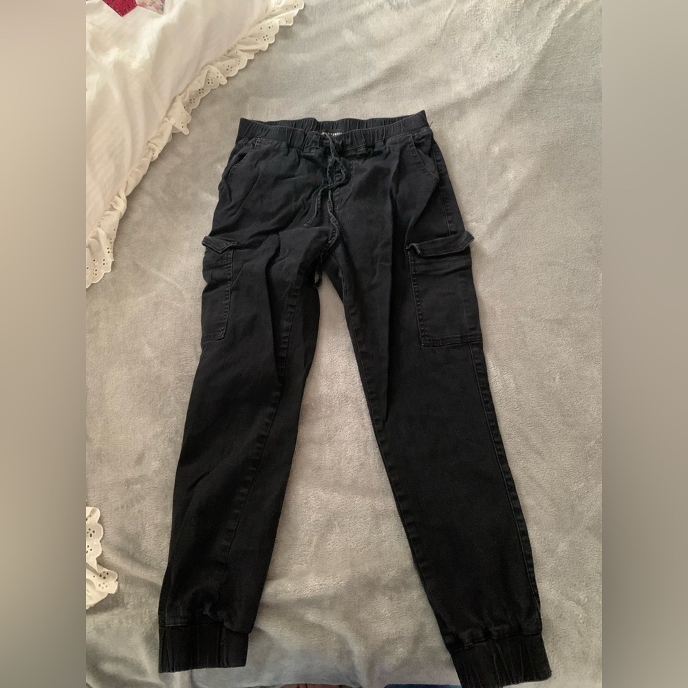 Almost Famous Charcoal Elastic Waist Pants